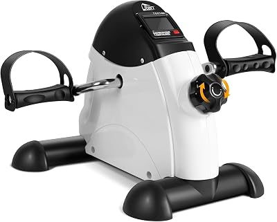 Uten Mini Exercise Bike Pedal Exerciser Resistance Cycle White