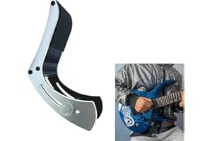 POIET Electric Guitar Rest Guitar Footrest, Adjustable Professional Electric Guitar, Ergonomic Guitar Stand, Guitar Footrest Leg Stand Guitar Lifter Guitarist (Argent)