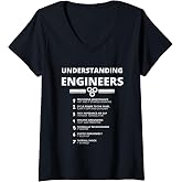 Womens Understanding Engineers - Funny Sarcastic Engineering Gift V-Neck T-Shirt