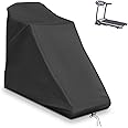 Rilime Treadmill Cover Waterproof Outdoor, Heavy Duty Non-Folding Running Machine Cover with Drawstring for Indoor Outdoor