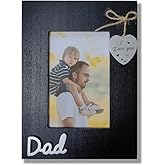Simelecor Dad I Love You so Picture Frame 4x6 Vertical,Black Wooden Heart Photo Frame for Father,Father Day Gift,Gift for Dad Birthday,Christmas,Thanksgiving,New year
