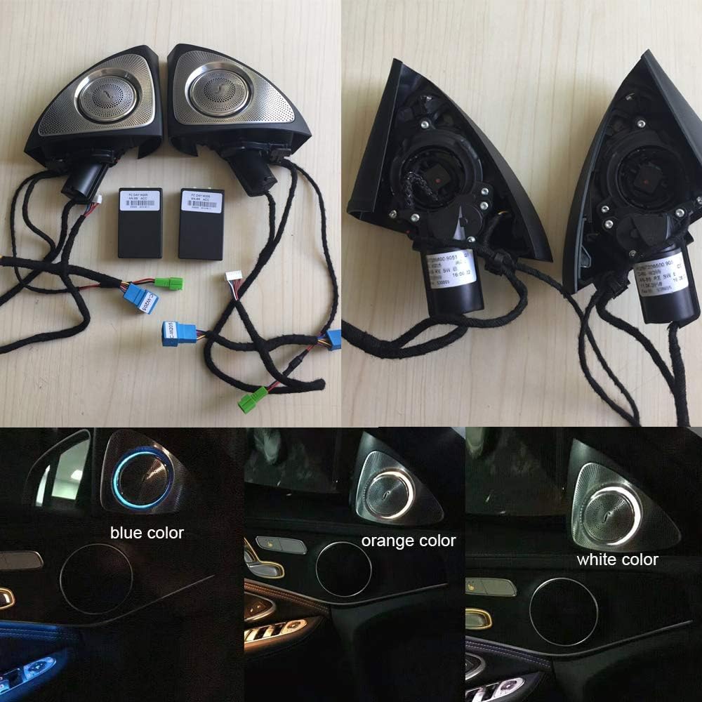special auto accessories Car 3D Rotary Tweeter Speaker with LED Ambient Light for Mercedes-Benz C Class W205,C300,C220,C220D,C43 AMG