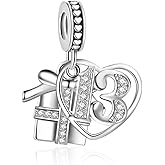 NARTGO 13 16 18 21 30 40 50 60 Birthday Gift Box Charm Compatible with Pandora Charms Bracelets for Women Birthday Jewelry Gifts