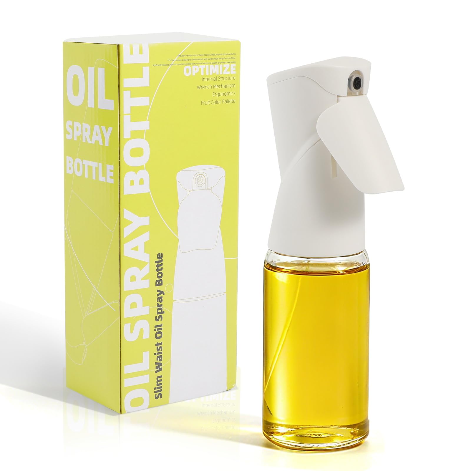 Photo 1 of ** UNCLEAN**OLUFIA Oil Sprayer for Cooking 7.4OZ Olive Oil Dispenser Bottle, Refillable for Cooking, Salads, BBQs and More(White)