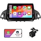 2+32G Android 12 Double Din Car Stereo for Ford Escape 2013-2016 with 9 Inch Touchscreen Radio Built-in Wireless Carplay/Andr
