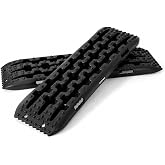 2 Pack Recovery Traction Boards, 10 Ton Capacity Offroad Traction Mats, PP Material with Shovel Function, Anti-Slip &amp; UV Resistant for Sand Mud Snow Ice, 41 Inch Black