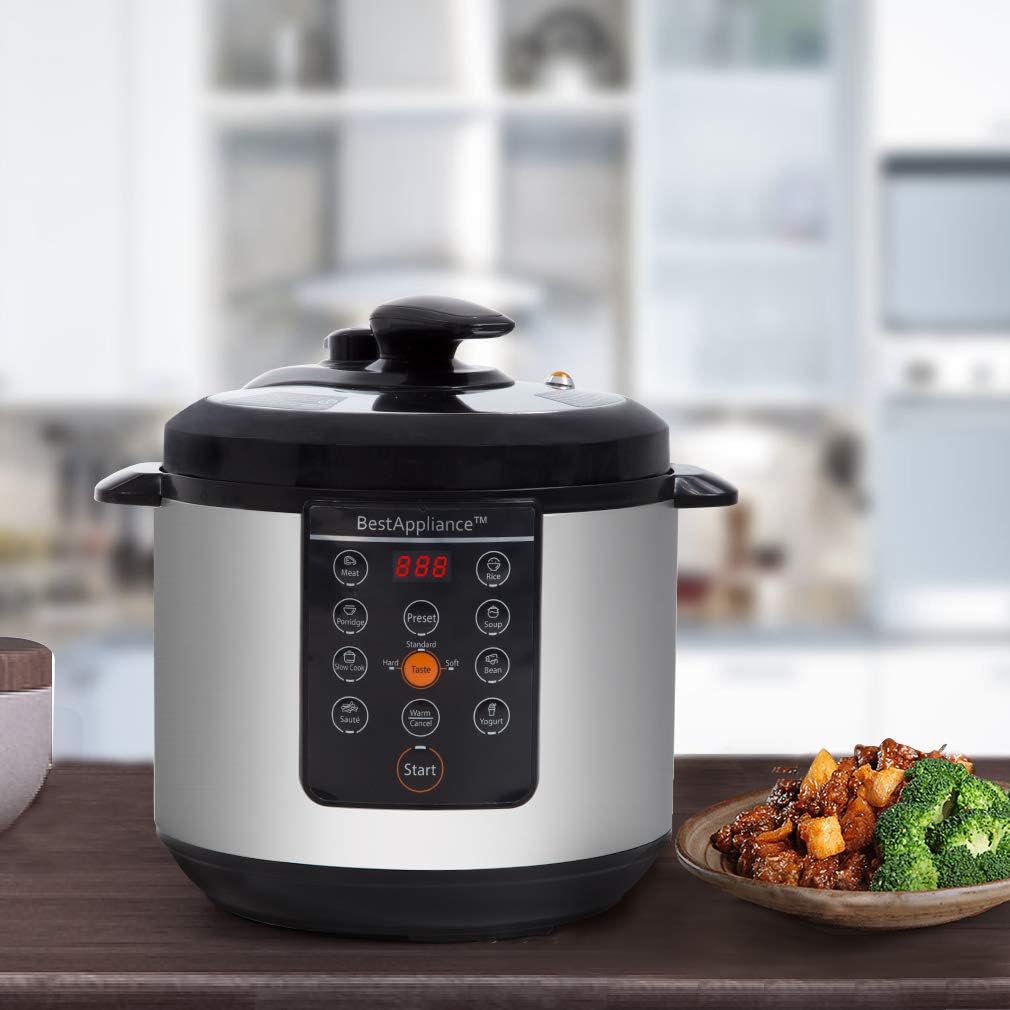 Electric Pressure Cooker 6 Qt Rice Cooke Slow Cooker, Multi-Use Programmable For  Slow Cook, Saute, Rice Cooker, Yogurt, Steamer and Sterilizer