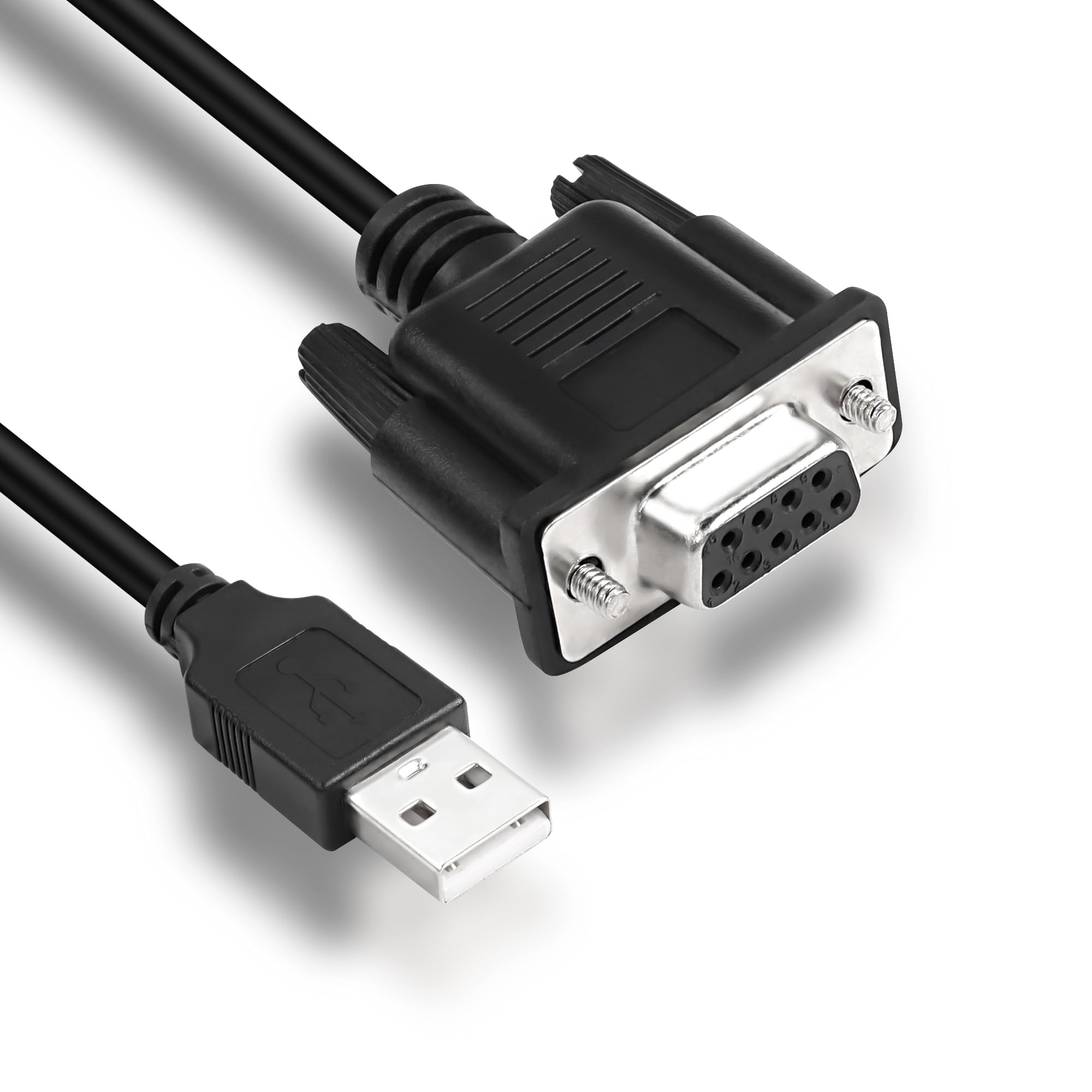 MEIRIYFA USB to RS-232 DB9 Female Serial Adapter Cable, USB 2.0 Male to RS232 Female DB9(9-pin) Serial Converter Cable (1.5M)