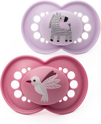 MAM Original Soothers 6-18 Months 2 Pack with Travel Case Pink/Lilac
