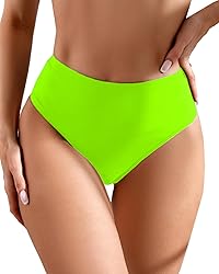 AFOLIRY Women's Sexy High Waisted High Cut Cheeky