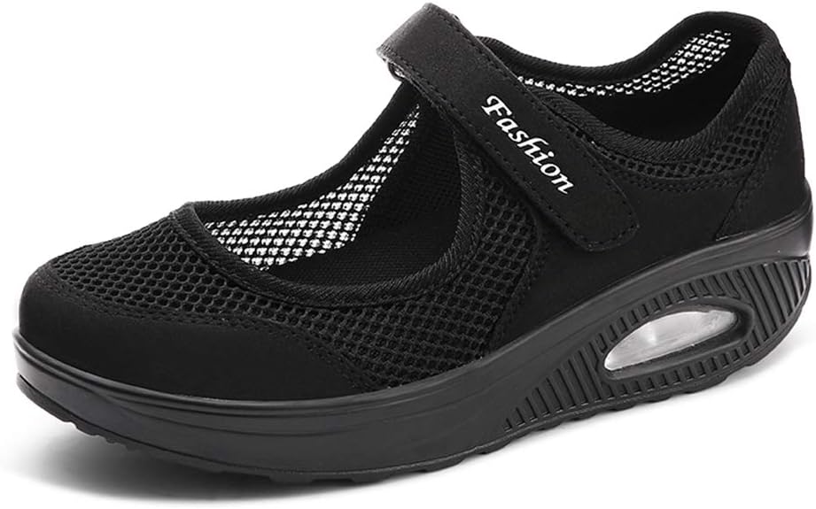 Women's Fashion Flying Woven Cosy Walking Shoes Size 3.5-8UK Super Lightweight Gym Sports Running Shoes Shock Absorbing Trainers