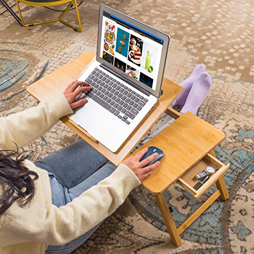 Laptop Desk with Folding Legs for Bed and Sofa,as Breakfast Serving