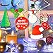 Ccfoud Christmas Hanging Swirl Decoration (Leaves, Christmas Stockings, Snowmen, Christmas Hats, Christmas Cards,Christmas Trees), Foil & Paper,30 pcs