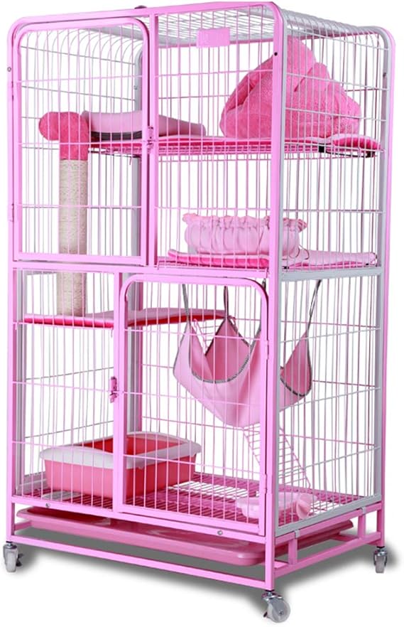 LTLJX Chat Cage, 3 Couches D'élevage Rongeurs Chinchilla Enclos en