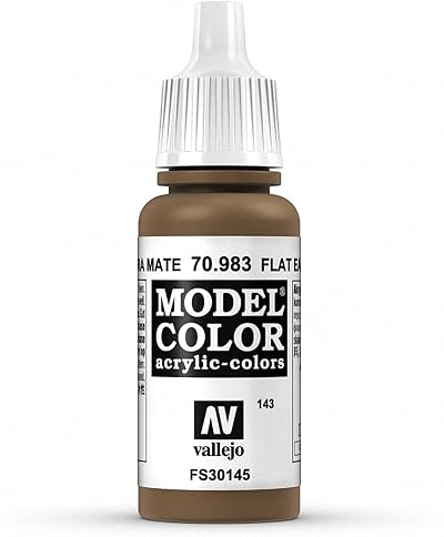 Vallejo Model Color Flat Earth 17 ml Acrylic Paint Bottle