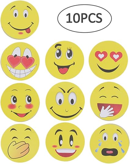 Foglietti Adesivi A Forma Di Emoji Con Faccina Sorridente Autoadesivi Rimovibili 10 Blocchetti 10 Fogli Per Blocchetto 10 Pack Amazon It Cancelleria E Prodotti Per Ufficio