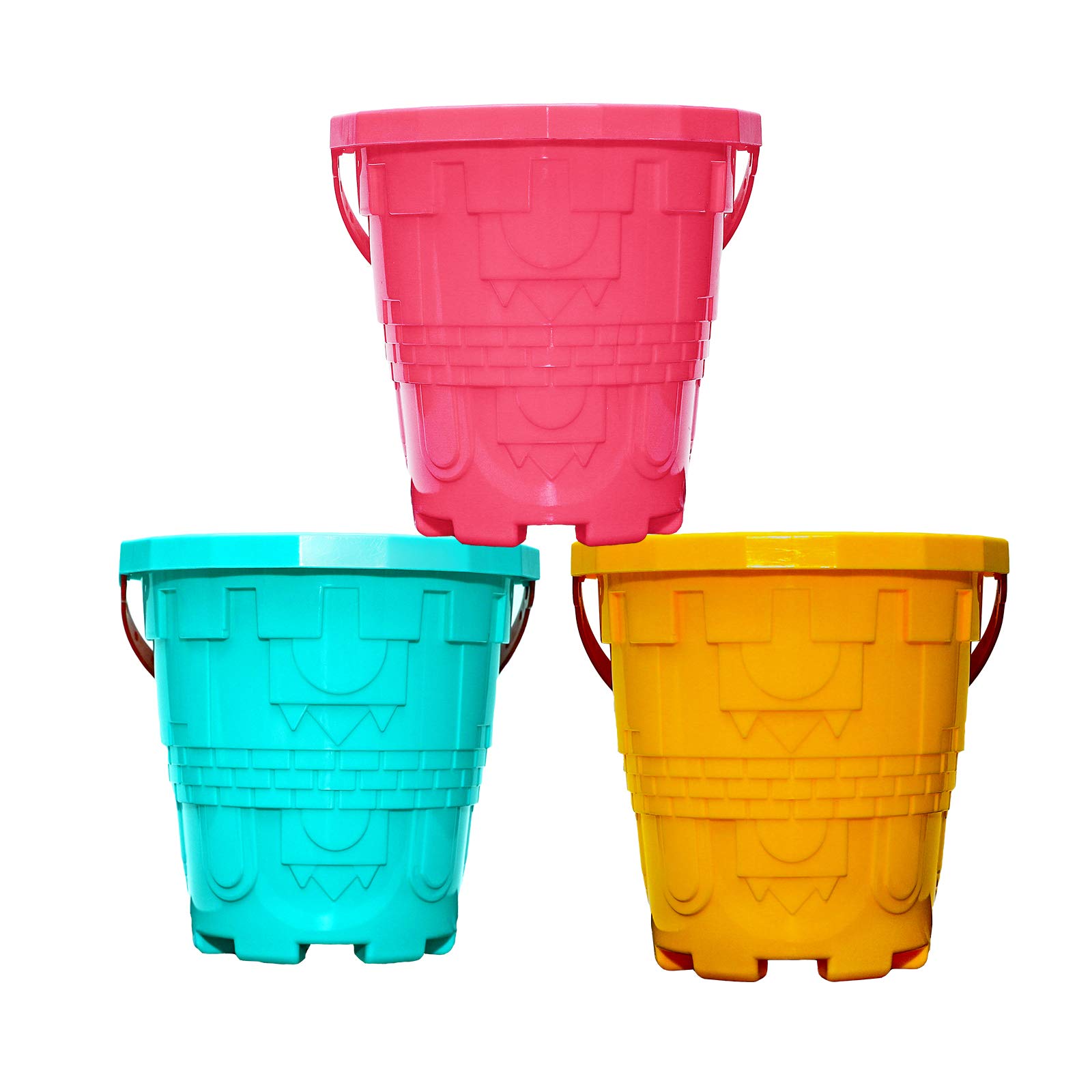 Photo 1 of Holady Plastic Beach Castle Mold Buckets, 7.3'' Large Size Sand Bucket Water Bucket for Beach Fun Great Summer Party Accessory
