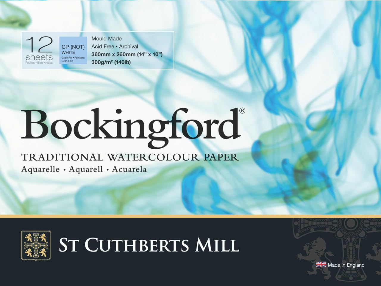 Bockingford 300gsm Glued Watercolour Pad 14" x 10" (360 x 260mm)