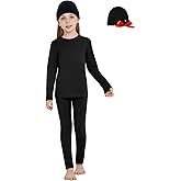 woolcano Unisex Kids' 100% Merino Wool Base Layer Sets - Light and Midweight Thermal Underwear Gifts Pack with Wool Beanie