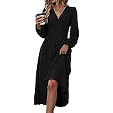 JurHevty Womens Long Sleeve Dresses Maxi Wedding Guest Dresses