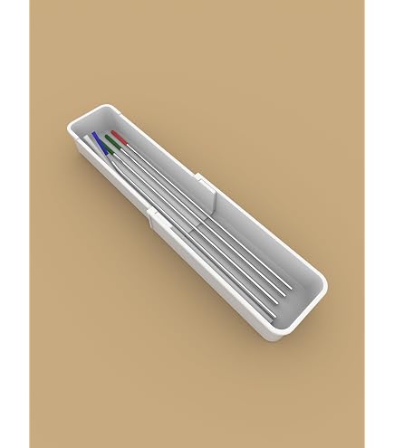 Expandable Drawer Organizer Tray - Adjustable Straw & Utensil Container For Cabinet (10" To 16")