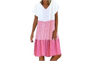 Kiosan Summer Dresses 2023 Sleeveless Working Dress Short Sleeve Solid V-Neck Casual Women'S Dress Plus Size Maxi Dress