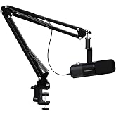 NearStream AM10X USB/XLR Dynamic Podcast Microphone with Boom Arm | Supercardioid Mic with AI Noise Cancellation, Mute, Gain and Monitoring, for PC, Audio Mixer, Podcasting, Streaming, Gaming