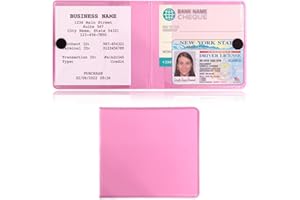 Kewucn 1 PC Car Registration Insurance Holder, Essential Auto Card Glove Box Organizer, Vehicle Interior Accessories Perfect for Most Car, Truck, SUV (10.55''×4.8'', Pink)