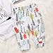 3Pcs Newborn Baby Boys Cute Little Brother Romper+Long Animal Tree Pants+Hat Playwear Bodysuit Set (White, 0-6Month)