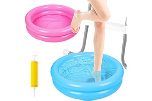 YUUCHORINGEE 2 Pcs Inflatable Foot Bath for Beach, Beach Foot Wash Bath, Foot Basin, Pool Foot Wash Tray, Beach Feet Washer, Foot Washer for Beach, Inflatable Pool Foot Bath Basin