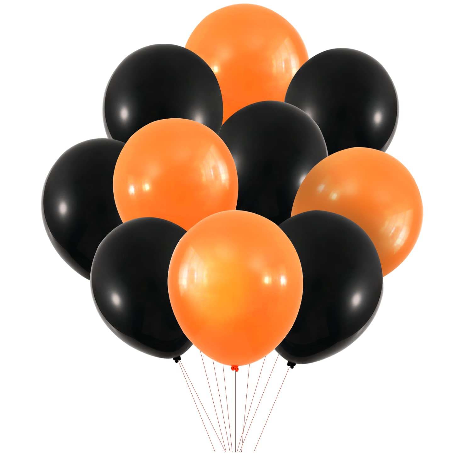 Lezevn 24 Pieces Orange Black Balloons Halloween Balloons Halloween Latex Decoration Balloon (24)