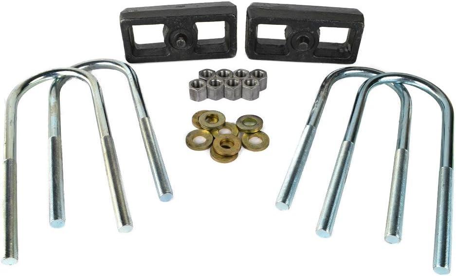 Jeep Cherokee Rear Dana 35 Axle Only Block and Ubolt Kit 2" Lift