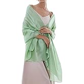 RIIQIICHY Women Shawls and Wraps for Evening Dresses Like Chiffon Silk Scarf Formal Silky Pashmina Shawls for Weddings