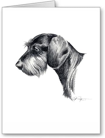 Amazon Com Wire Haired Dachshund Set Of 10 Note Cards With