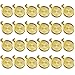 Dcatcher 24 PCS Bezel Pendant Trays Round Cabochon Settings Trays Pendant Blanks, 25mm Diameter, Gold