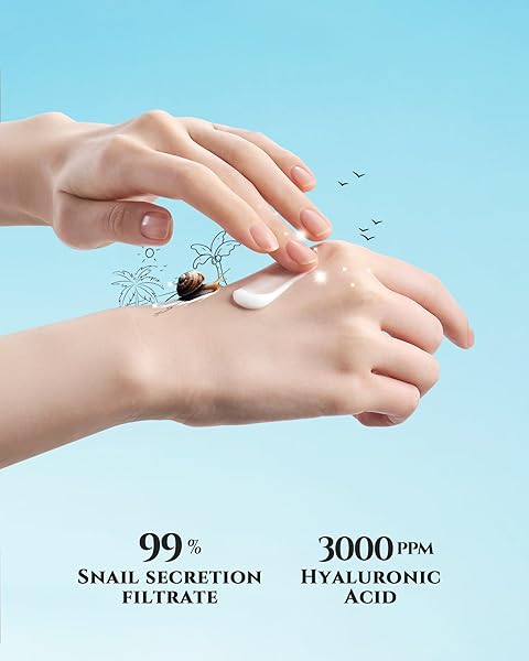 NACULOR SNAIL MUCIN 99% FACE MOISTURIZER, INSTANT HYDRO-BOMB MOISTURIZER, ONE-STEP HYDRATING & REPAIRING DAILY MOISTURIZING CREAM FOR DRY & SENSITIVE SKIN