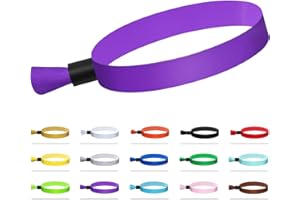 COMFLORA 100 Pcs Cloth Event Wristband, Disposable Wristbands for Events, Colored Wristbands Events,for Lightweight Concert,Club Entrance Wrist Strap Party Wristband Event (Color : Purple1)