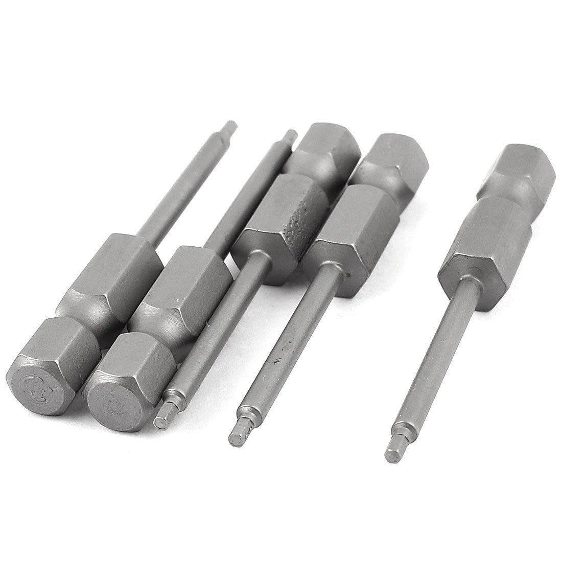 Sourcingmap 1/4 Inch Hex Shank 1.5mm Hexagon Head Magnetic Screwdriver Bits 5pcs