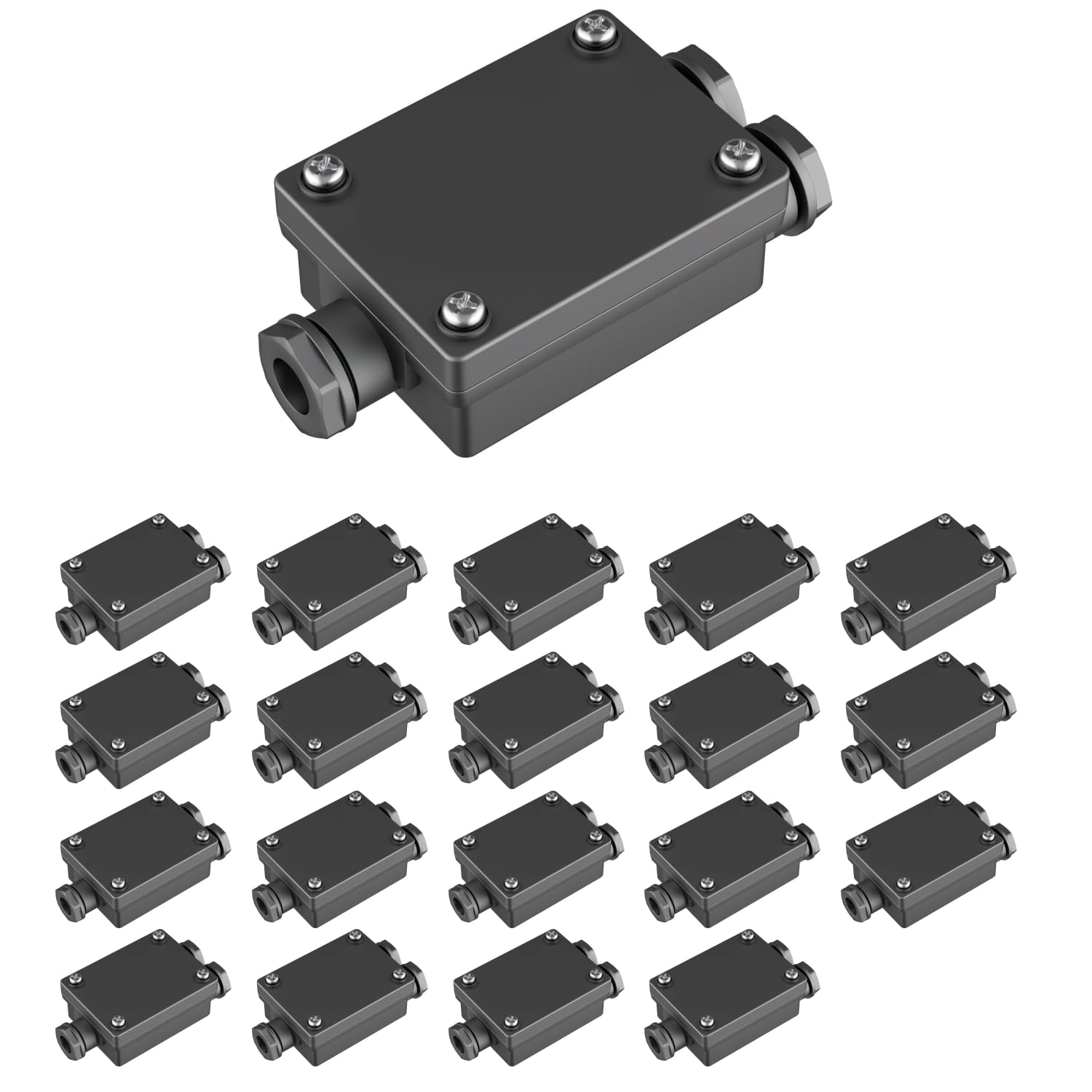 ledscom.de 20 pieces 2-way cable connector for outdoor use, IP68, sleeve for 6-8mm cable diameter