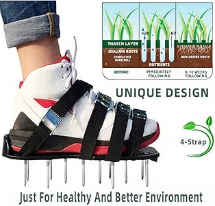 RBTT El aireador de césped Zapatos con 4 Ajustables Herramientas