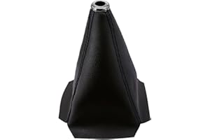 Hbxdeco Car Shift Knob Dust Cover, Leather Manual/Automatic Gear Shift Cover, Universal Shift Knob Boot Dust Cover, Car Interior Decorative Accessories for Most Car Truck SUV(Black line)