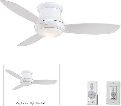 Minka Aire F519l Wh Concept Ii Led White Flush Mount 52 Ceiling