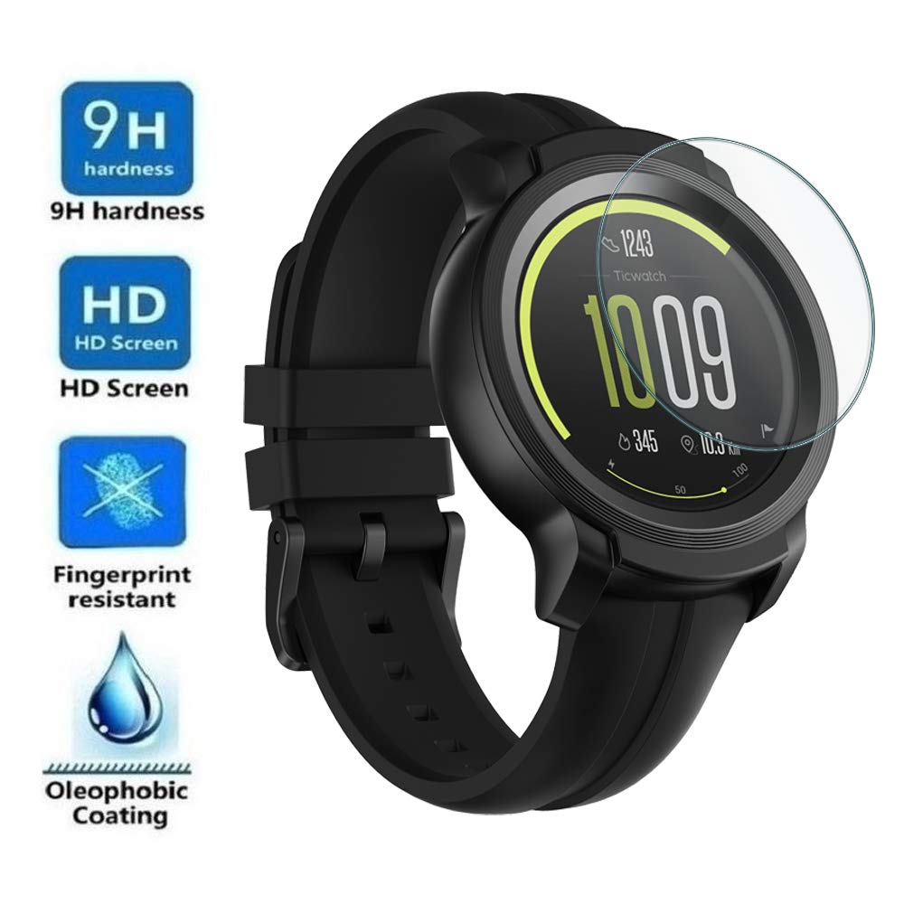 REY Protector de Pantalla para TICWATCH E2, Cristal Vidrio ...