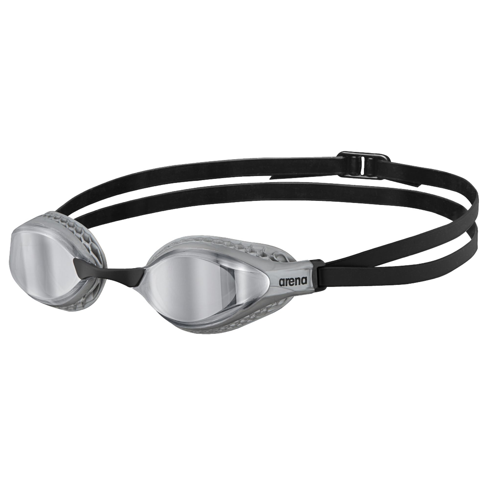 Photo 1 of ARENA Unisex Adult Air-Speed Anti-Fog Racing Swim Goggles for Men and Women Special Air Seals Technology Mirror Lens, Silver/Silver