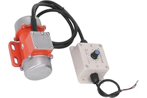 FTVOGUE Electric Vibrating Motor, DC Vibration Motor Exciting Force Small Electric Motor with Speed Controller Brushless, Concrete Vibrators (DC12V)