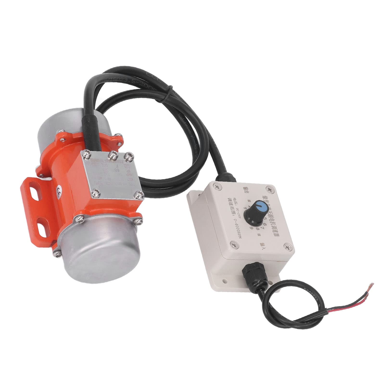 Electric Vibrating Motor, Exciting Force 30W 4000RPM Brushless Adjustable Vibration Concrete DC with Speed Controller DC12V 2.8A (DC24V)