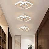EIDISUNY Modern Ceiling Light 22W Warm White 3000K Square White Fixture view 5