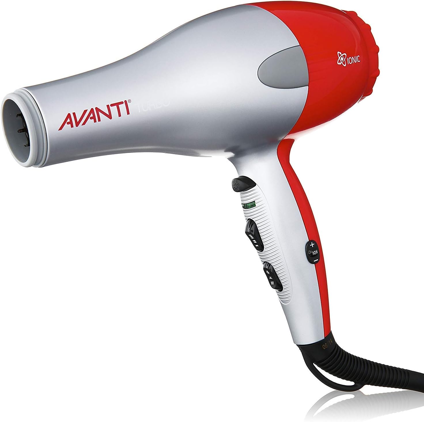 Avanti Ultra Turbo Professional Ionic Hair Dryer, Grey/Red