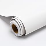 Decoroom White Self Adhesive Wallpaper 40x300cm Peel and Stick Vinyl Film