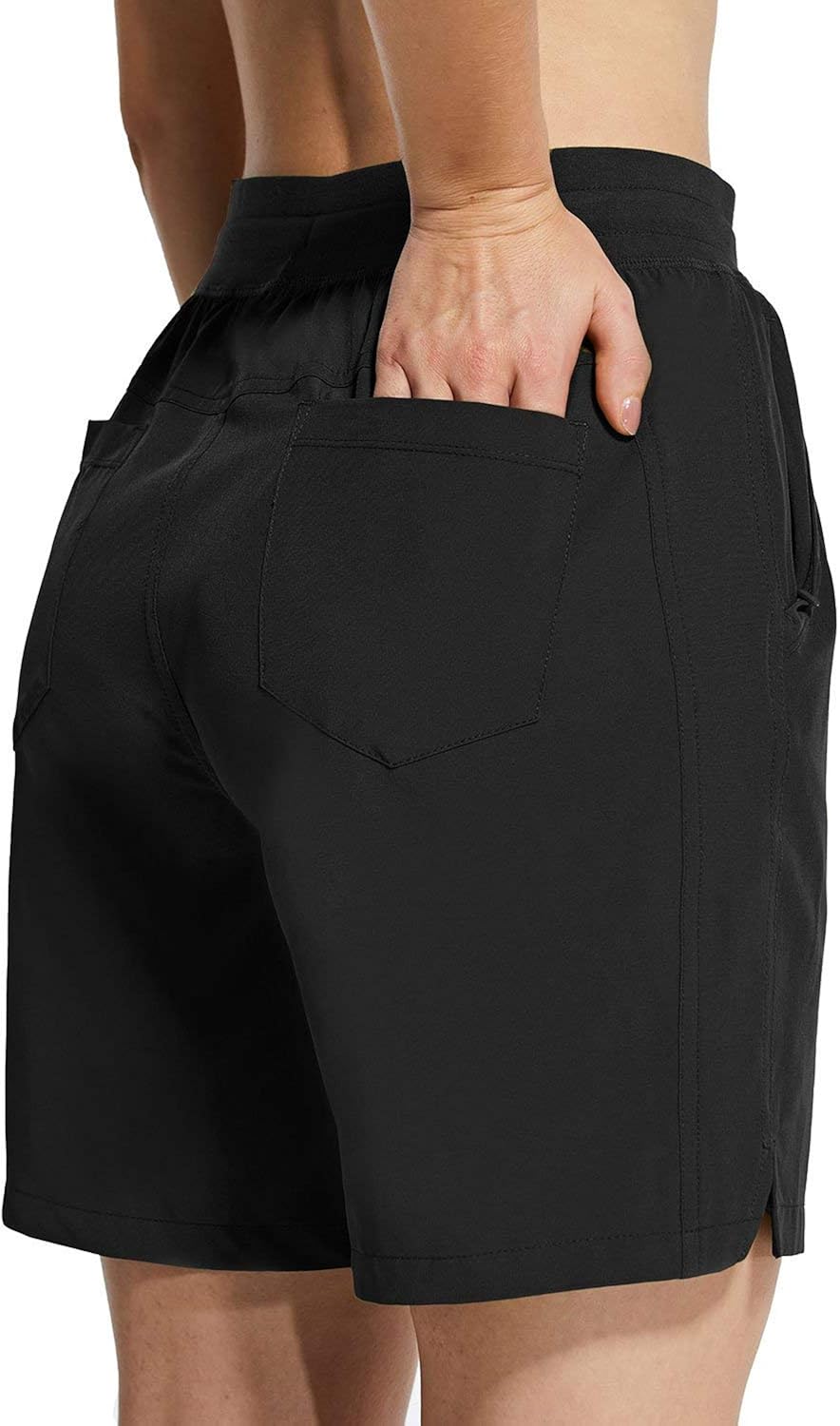 BALEAF Women's 7" Hiking Shorts 5 Pockets Quick Dry UPF 50+ Stretch Athletic Shorts for Camping, Travel, Running: Clothing
